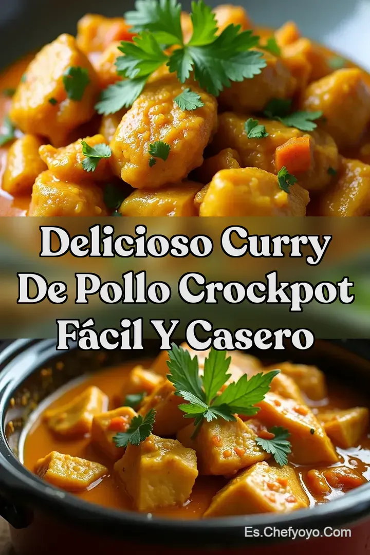Delicioso Curry de Pollo Crockpot F&aacute;cil y Casero