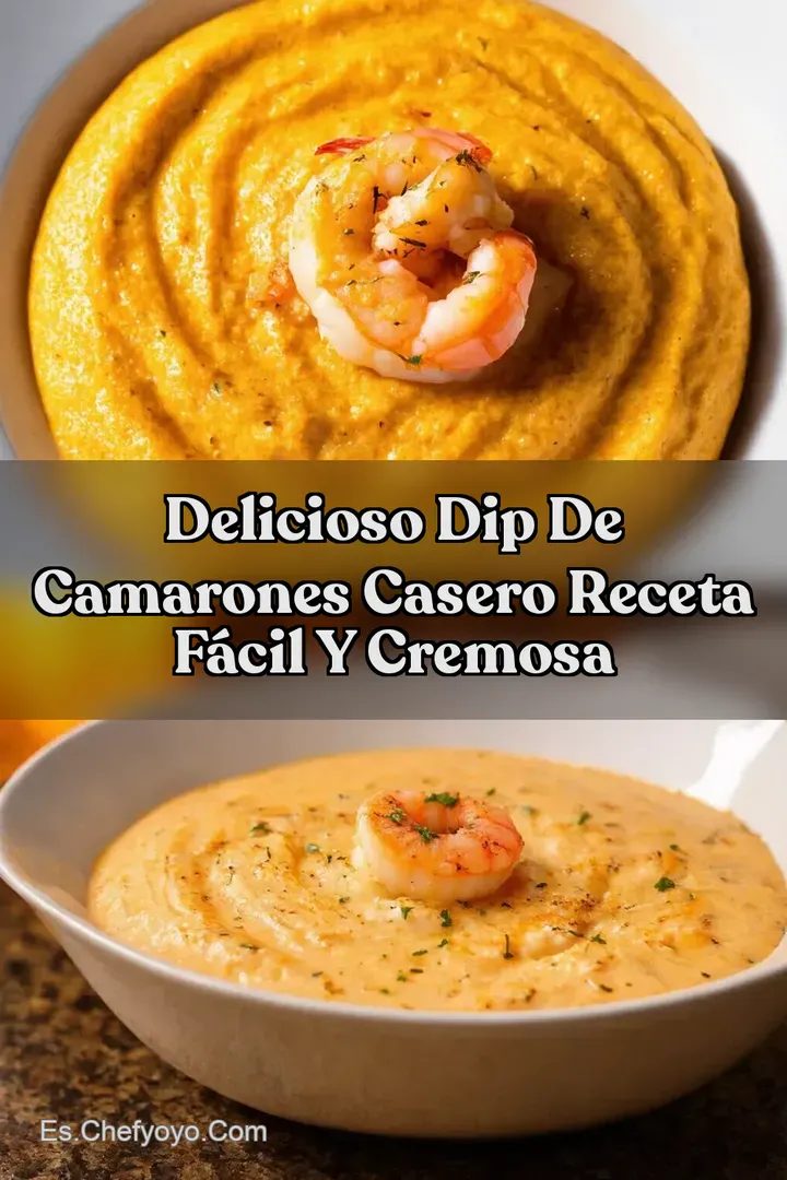 Delicioso Dip de Camarones Casero Receta F&aacute;cil y Cremosa