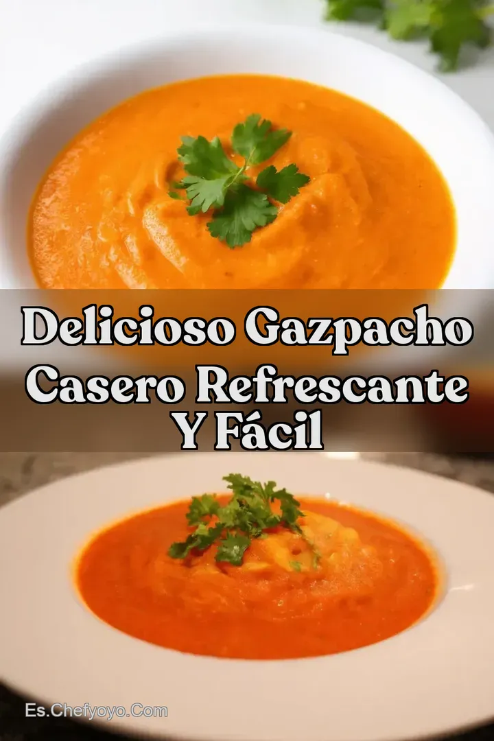 Delicioso Gazpacho Casero Refrescante y F&aacute;cil
