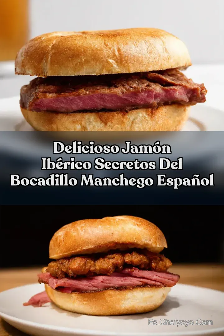 Delicioso Jam&oacute;n Ib&eacute;rico Secretos del Bocadillo Manchego Espa&ntilde;ol