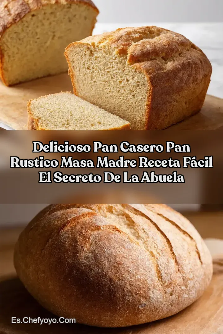 Delicioso pan casero Pan rustico masa madre receta f&aacute;cil El secreto de la abuela