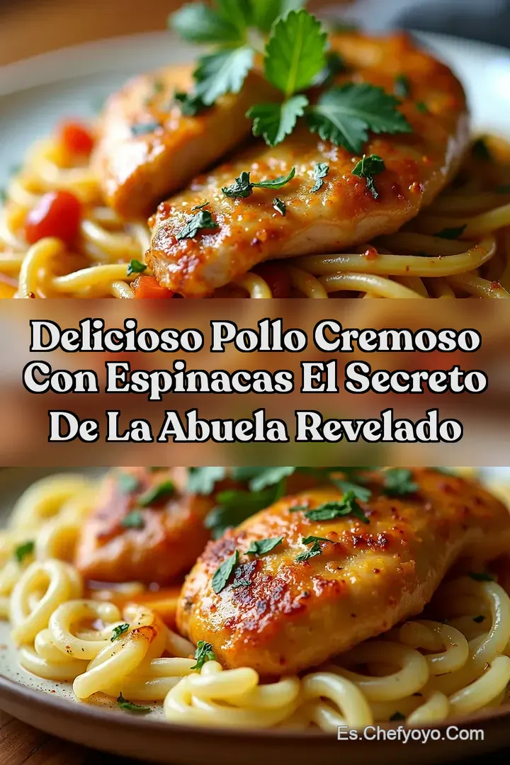 Delicioso Pollo Cremoso Con Espinacas El Secreto de la Abuela Revelado