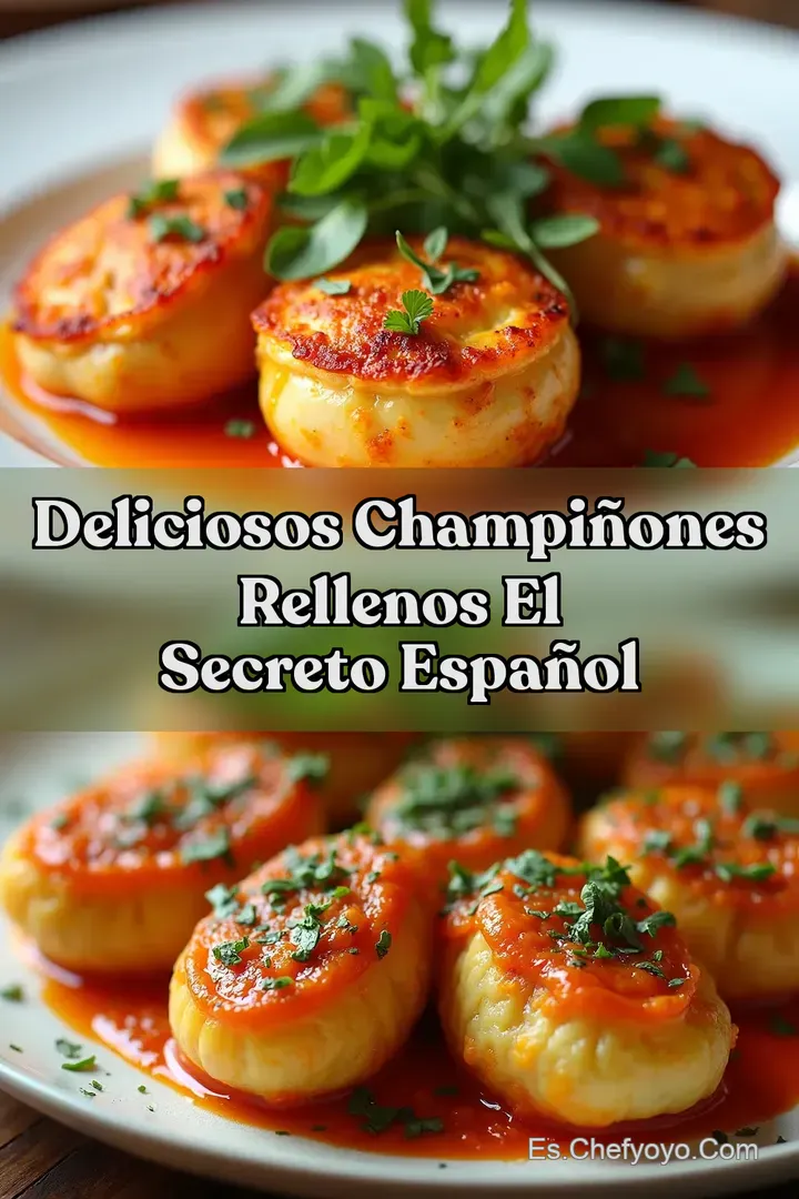 Deliciosos Champi&ntilde;ones Rellenos El Secreto Espa&ntilde;ol