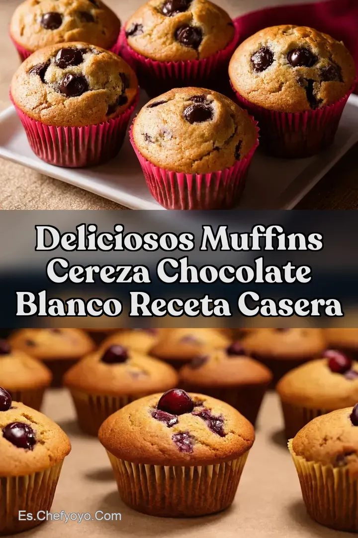 Deliciosos Muffins Cereza Chocolate Blanco Receta Casera