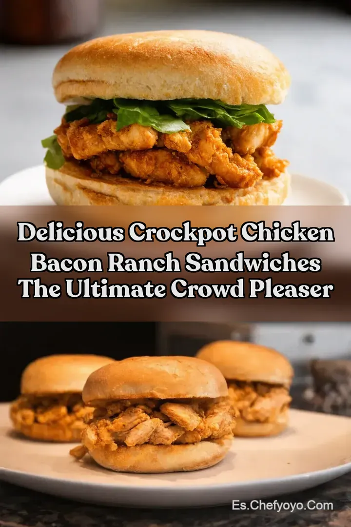 Delicious Crockpot Chicken Bacon Ranch Sandwiches The Ultimate Crowd Pleaser