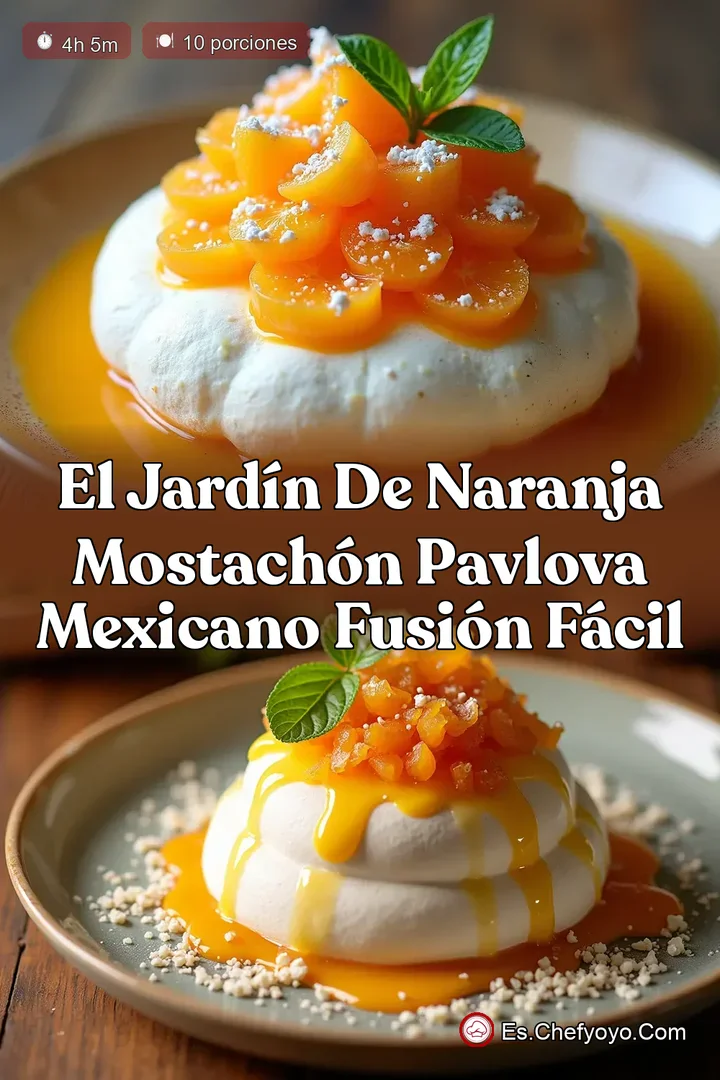 El Jard&iacute;n de Naranja Mostach&oacute;n Pavlova Mexicano Fusi&oacute;n F&aacute;cil
