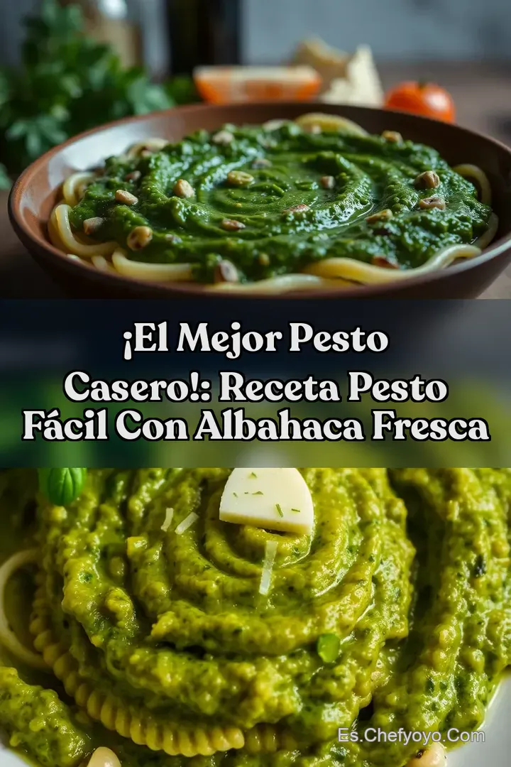 &iexcl;El Mejor Pesto Casero!: Receta Pesto F&aacute;cil con Albahaca Fresca