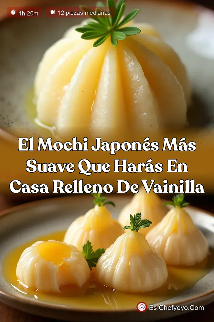 El Mochi Japon&eacute;s M&aacute;s Suave que Har&aacute;s en Casa Relleno de Vainilla