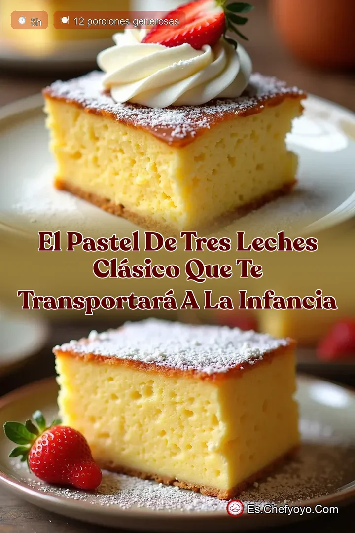 El Pastel de Tres Leches Cl&aacute;sico que te transportar&aacute; a la infancia