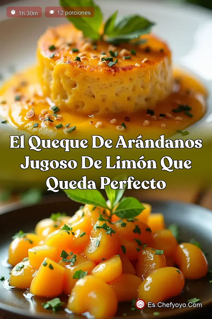 El Queque de Ar&aacute;ndanos Jugoso de Lim&oacute;n que Queda Perfecto