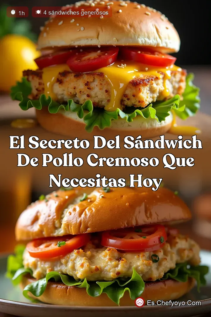El Secreto del S&aacute;ndwich de Pollo Cremoso que Necesitas Hoy