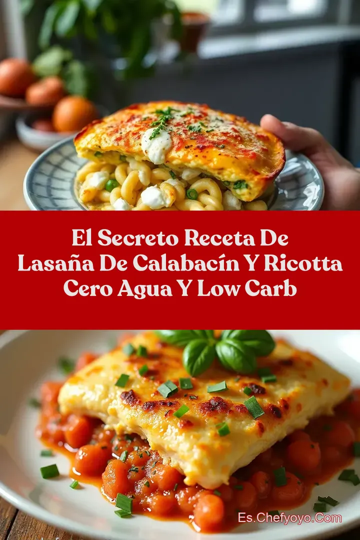 El Secreto Receta de Lasa&ntilde;a de Calabac&iacute;n y Ricotta Cero Agua y Low Carb