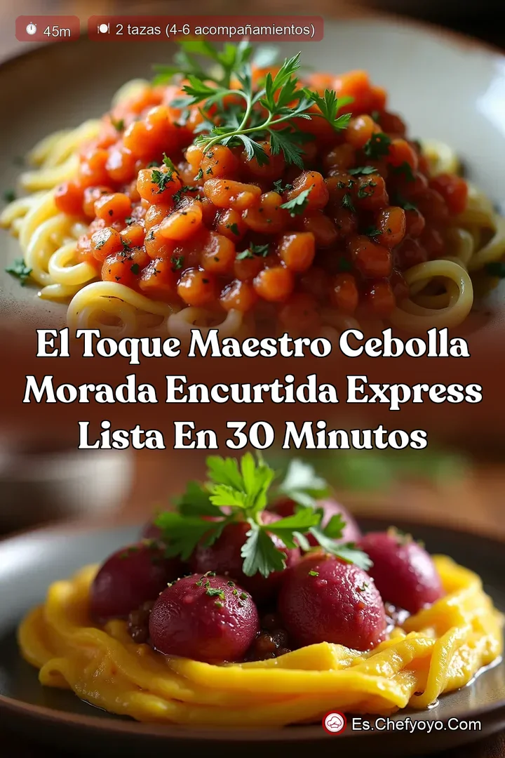 El Toque Maestro Cebolla Morada Encurtida Express Lista en 30 Minutos