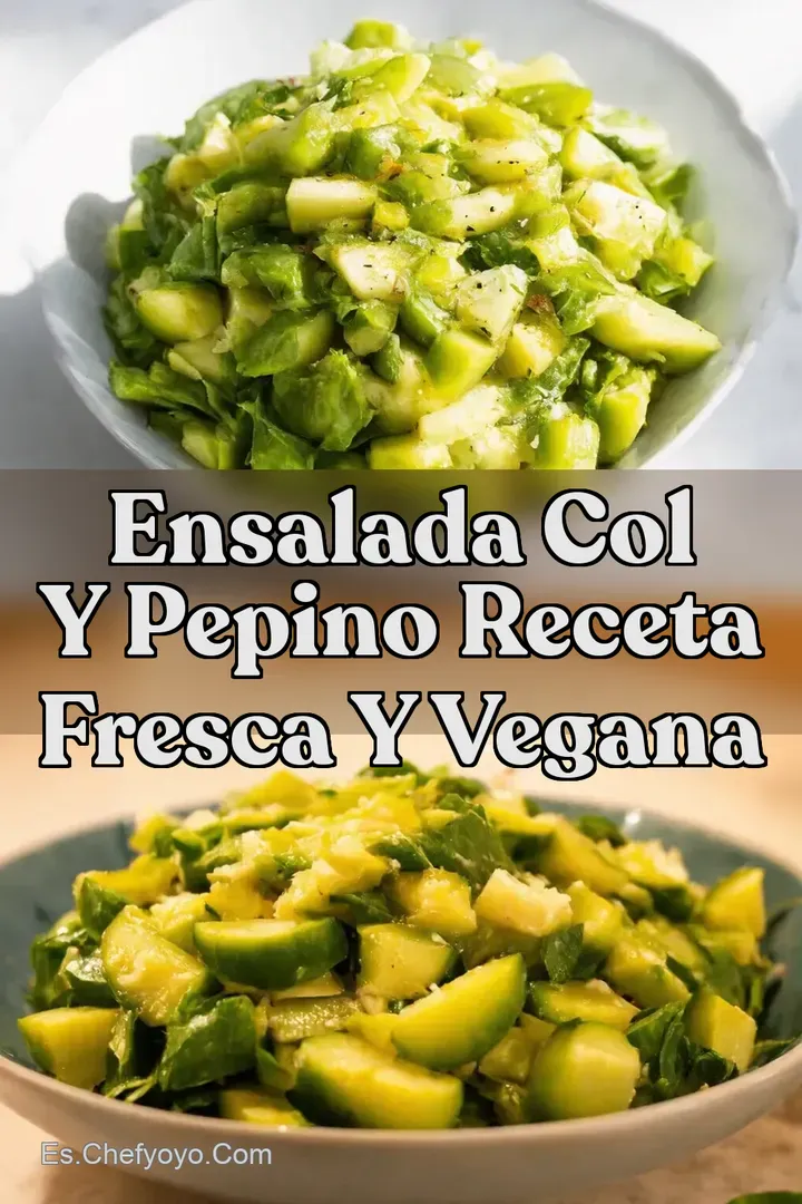 Ensalada Col y Pepino Receta Fresca y Vegana
