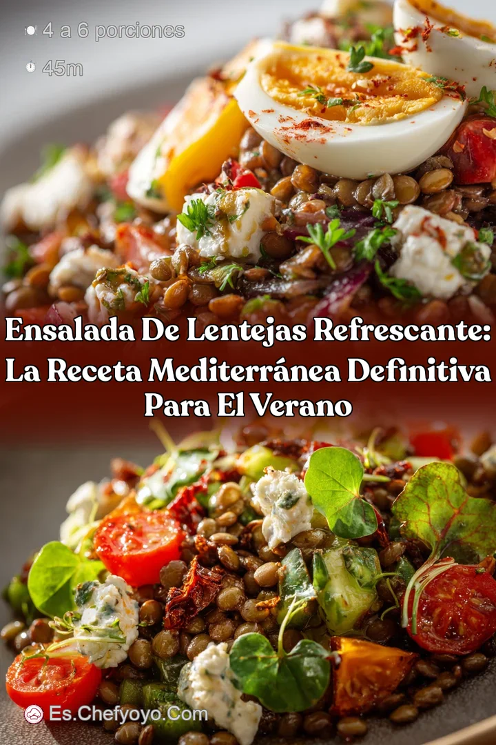 Ensalada de LENTEJAS Refrescante: La Receta Mediterr&aacute;nea Definitiva para el Verano