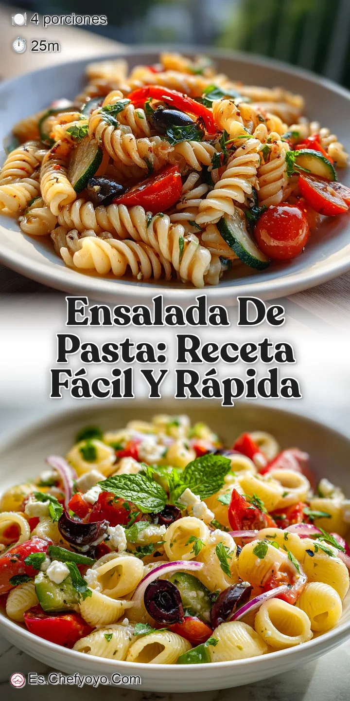 Close-up of pasta salad. Creamy swirls peek around bright vegetables and pasta. Inviting and fresh.