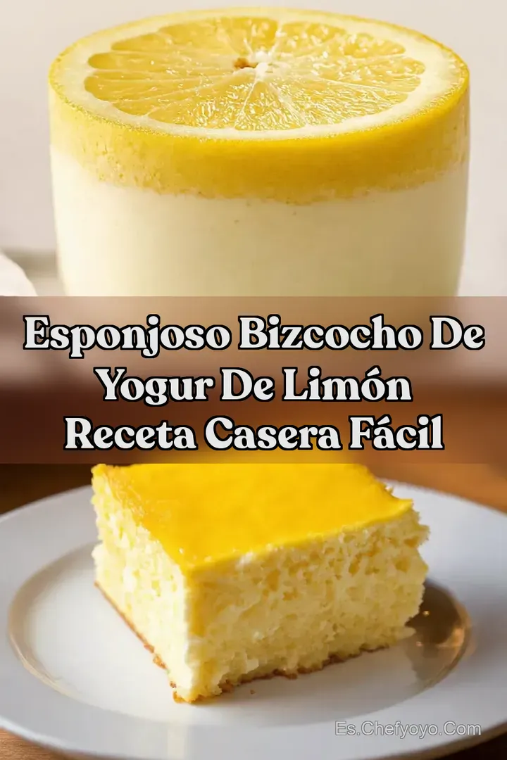 Esponjoso Bizcocho de Yogur de Lim&oacute;n Receta Casera F&aacute;cil