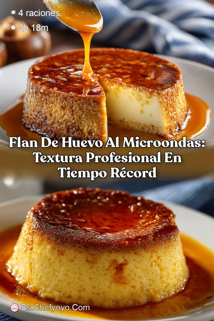 Flan de huevo al microondas: Textura profesional en tiempo r&eacute;cord