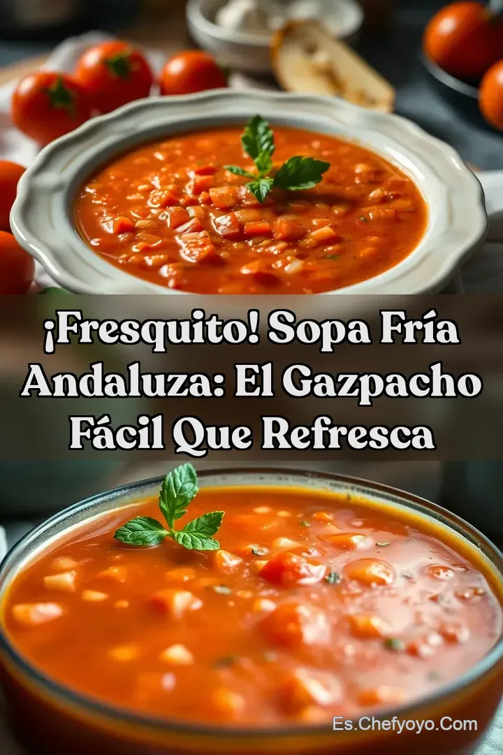 &iexcl;Fresquito! Sopa Fr&iacute;a Andaluza: El Gazpacho F&aacute;cil Que Refresca
