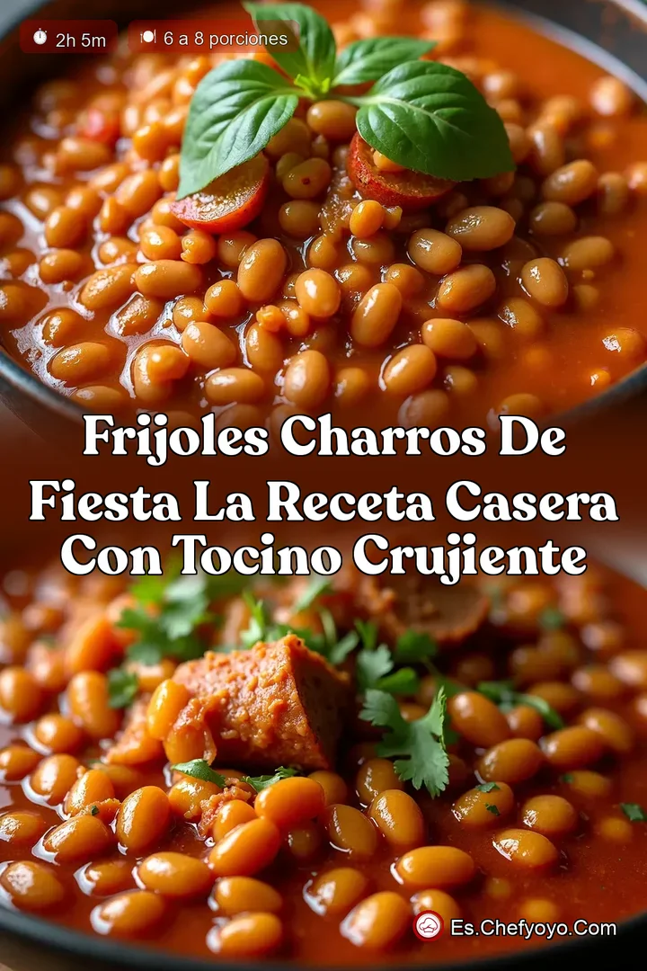 Frijoles Charros de Fiesta La Receta Casera con Tocino Crujiente