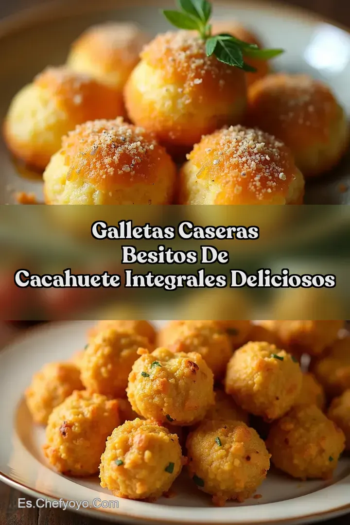 Galletas Caseras Besitos de Cacahuete Integrales Deliciosos