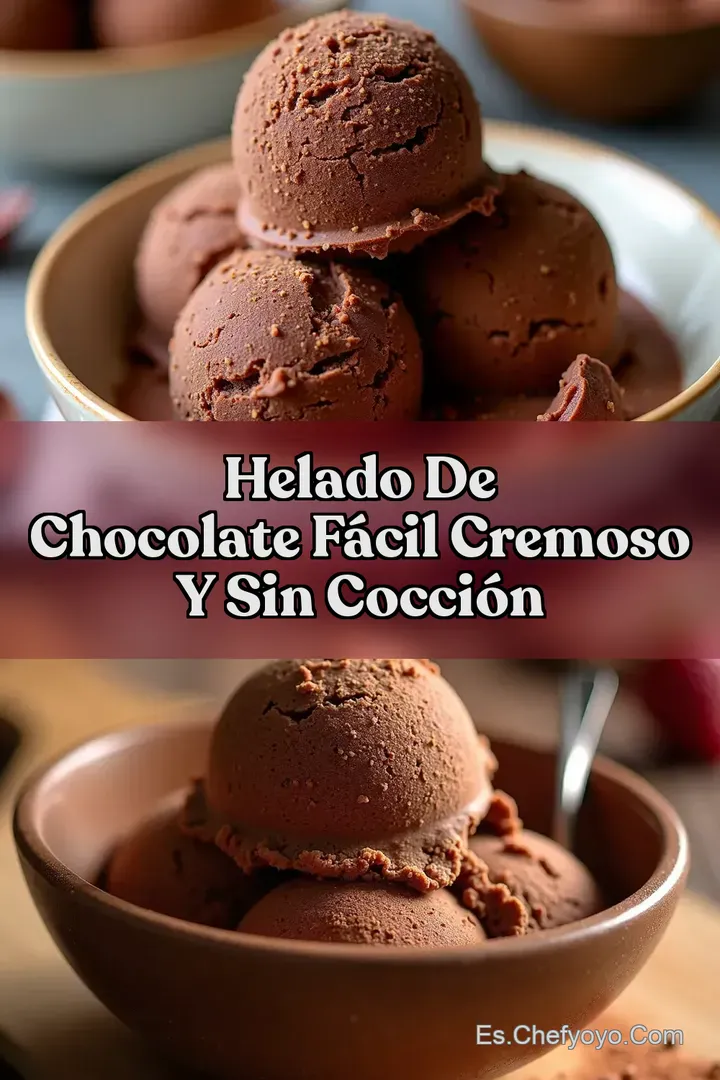 Helado de Chocolate F&aacute;cil Cremoso y Sin Cocci&oacute;n