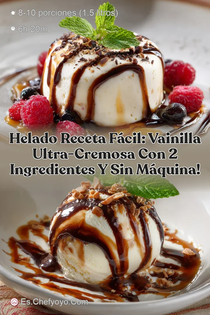 Helado Receta f&aacute;cil: Vainilla ultra-cremosa con 2 ingredientes y sin m&aacute;quina!