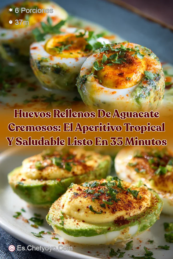 Huevos rellenos de aguacate cremosos: El aperitivo tropical y saludable listo en 35 minutos