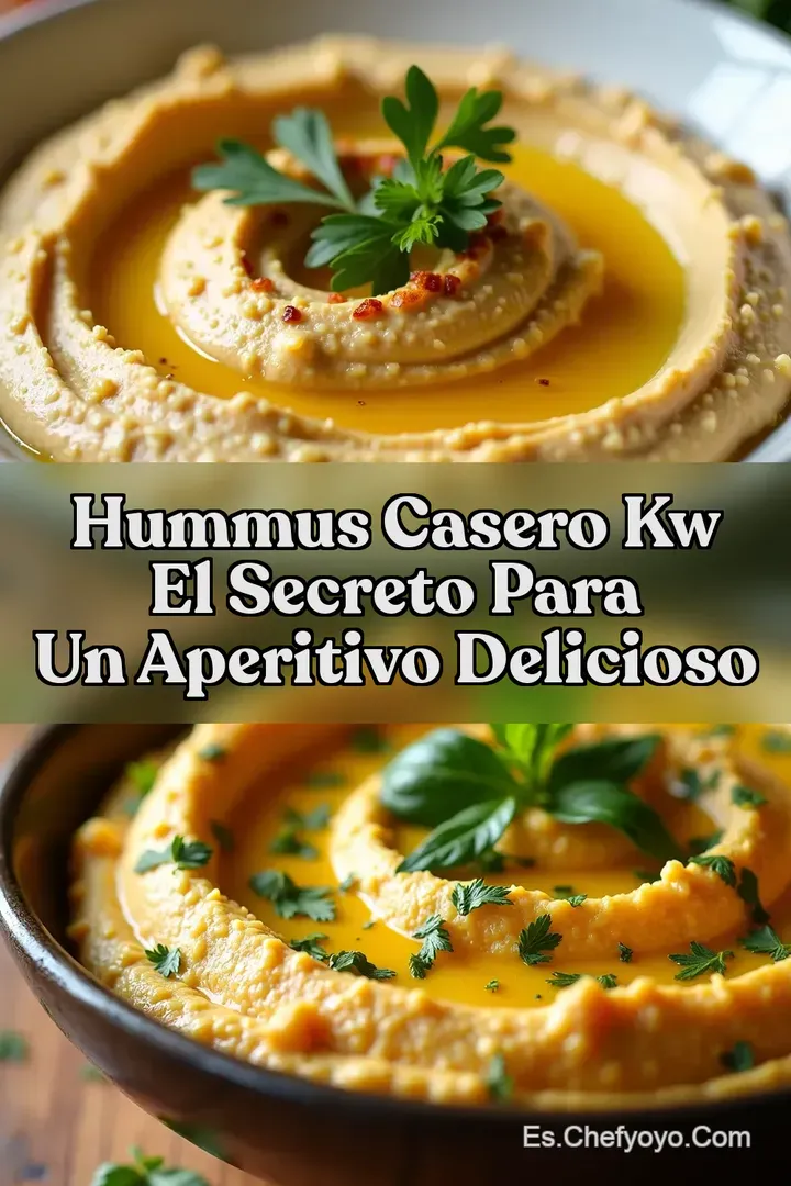 Hummus Casero kw El Secreto para un Aperitivo Delicioso