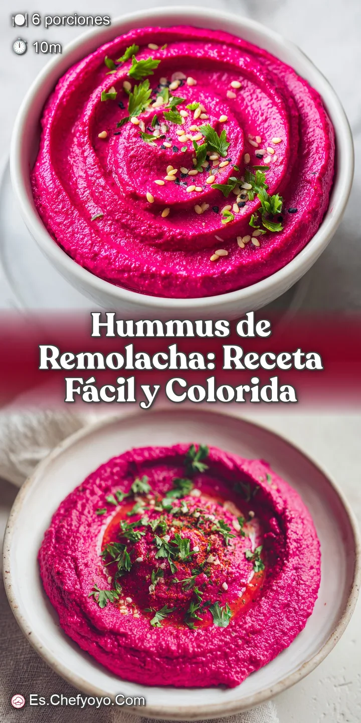 Close-up of creamy, bright pink beet hummus, drizzled with golden olive oil, and flecked with fresh green parsley.