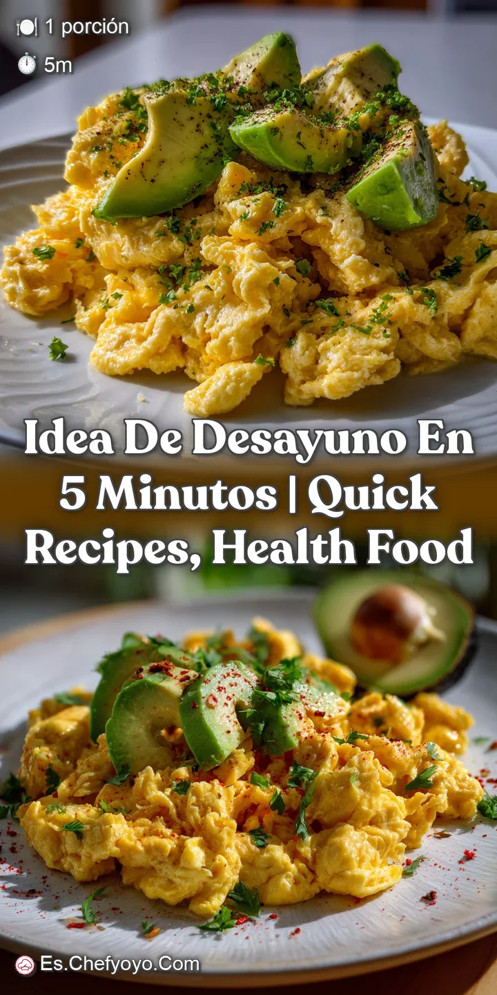 Idea De Desayuno En 5 Minutos | Quick Recipes Health Food
