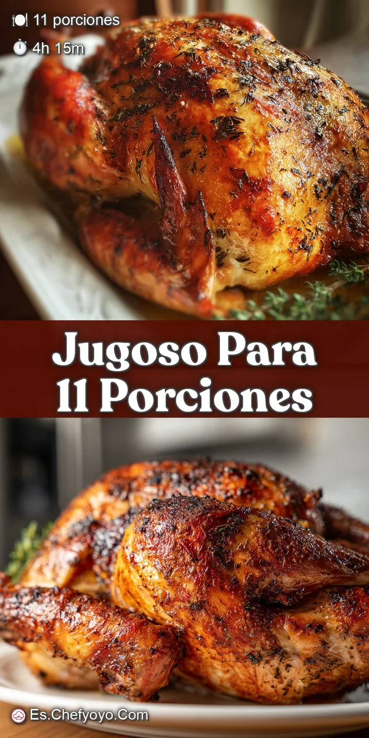 Close-up of glistening roasted turkey skin, browned to perfection, with visible juices and aromatic herbs. Mouthwatering a...