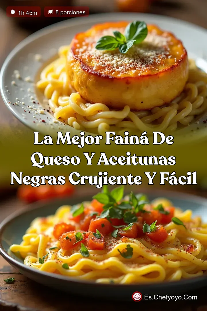 La Mejor Fain&aacute; de Queso y Aceitunas Negras Crujiente y F&aacute;cil