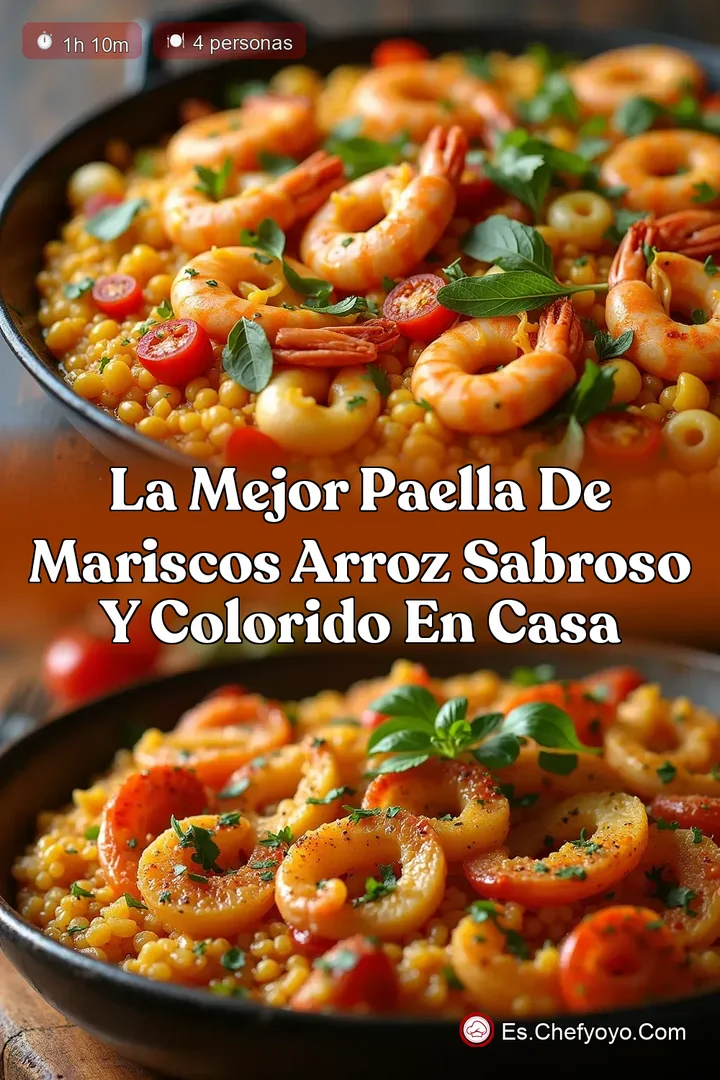 La Mejor Paella de Mariscos Arroz Sabroso y Colorido en Casa