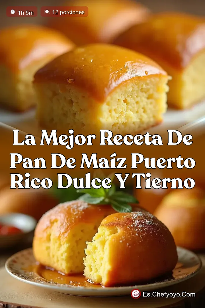 La Mejor Receta de Pan de Ma&iacute;z Puerto Rico Dulce y Tierno