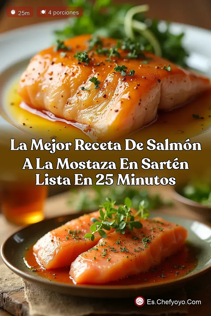 La Mejor Receta de Salm&oacute;n a la Mostaza en Sart&eacute;n Lista en 25 Minutos