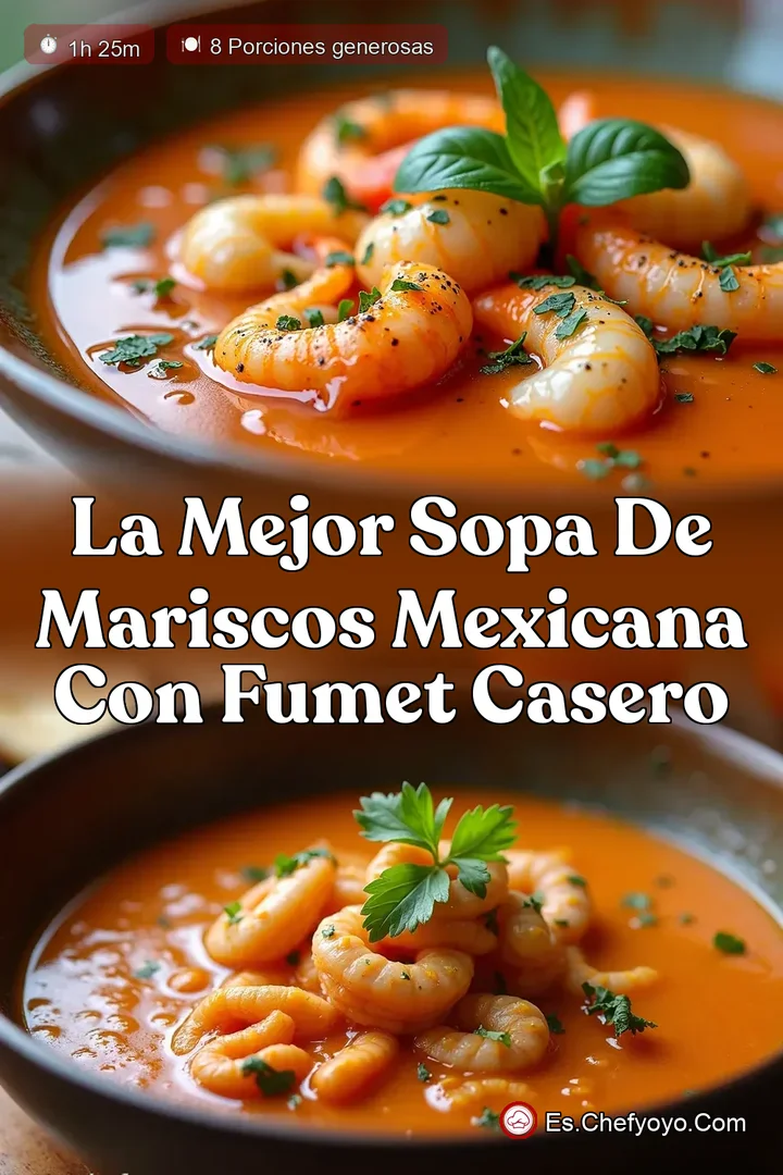 La Mejor Sopa de Mariscos Mexicana con Fumet Casero