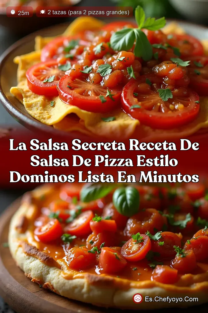 La Salsa Secreta Receta de Salsa de Pizza Estilo Dominos Lista en Minutos