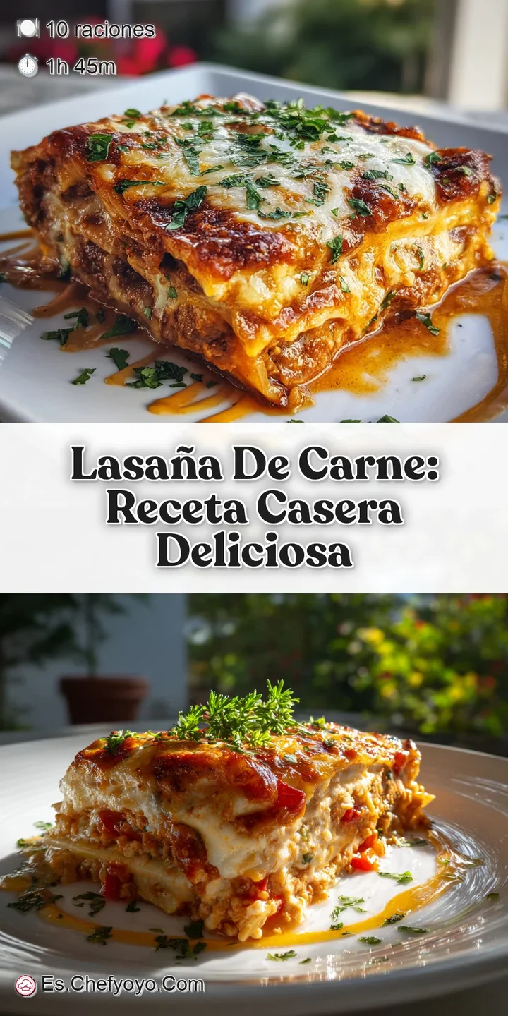 Close-up of lasagne layers: rich, meaty sauce bubbling under a golden crust of melted cheese with hints of b&eacute;chamel peekin...