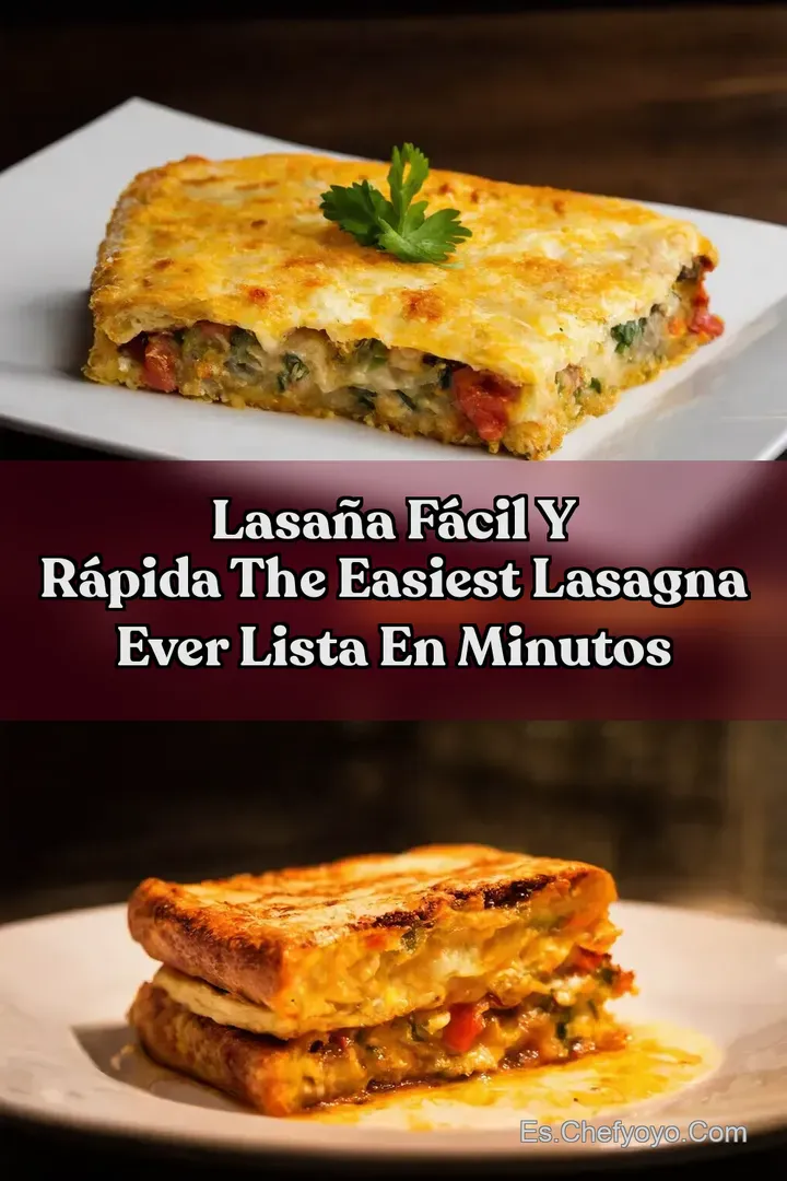 Lasa&ntilde;a F&aacute;cil y R&aacute;pida The Easiest Lasagna Ever Lista en minutos