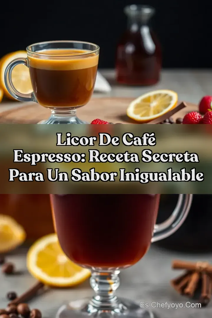 Licor de Caf&eacute; Espresso: Receta Secreta Para Un Sabor Inigualable