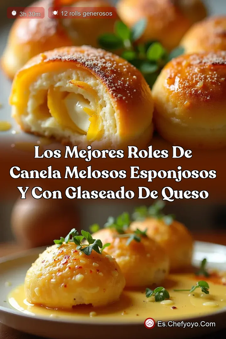 Los Mejores Roles de Canela Melosos Esponjosos y con Glaseado de Queso