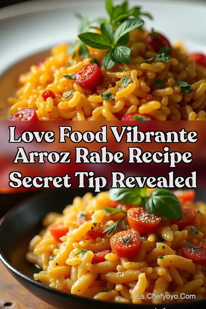 Love Food Vibrante Arroz Rabe Recipe Secret Tip Revealed