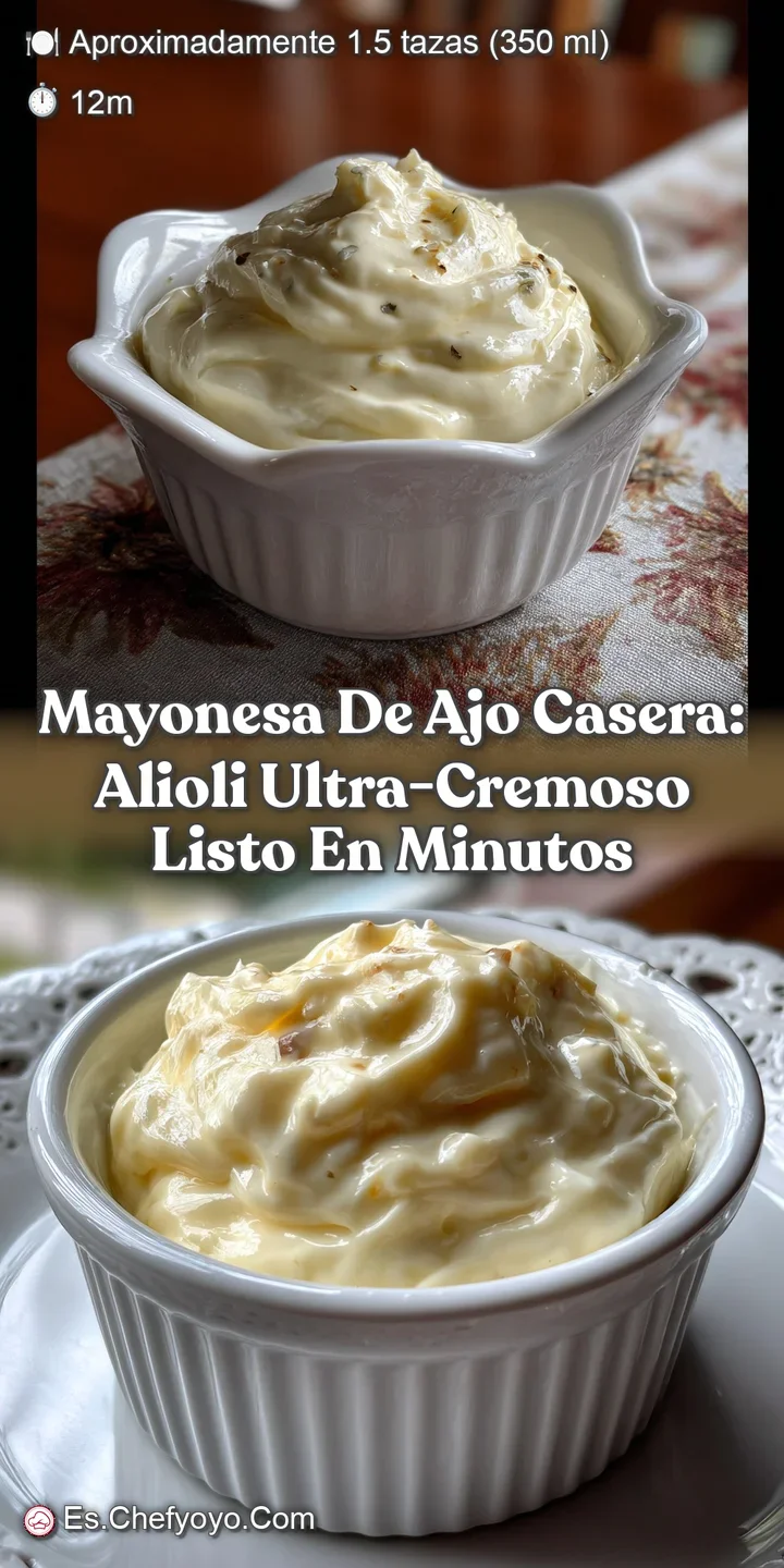 Mayonesa De Ajo Casera: Alioli Ultra-Cremoso Listo en Minutos