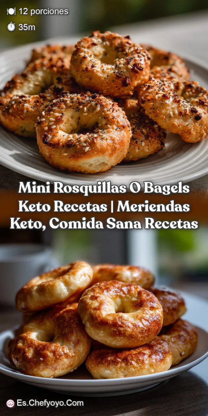 Mini Rosquillas o Bagels Keto RECETAS | Meriendas Keto Comida Sana Recetas