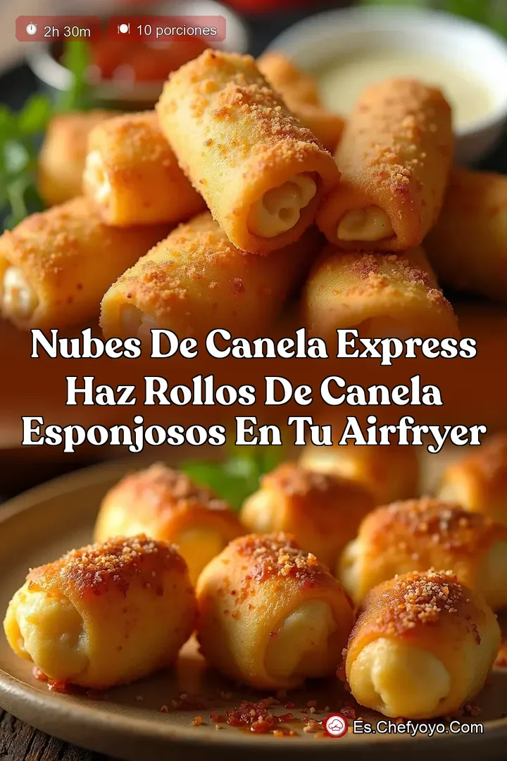 Nubes de Canela Express Haz Rollos de Canela Esponjosos en tu Airfryer
