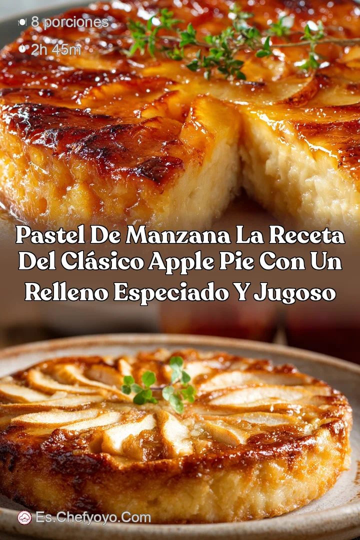 Pastel de manzana La Receta del Cl&aacute;sico Apple Pie con un Relleno Especiado y Jugoso