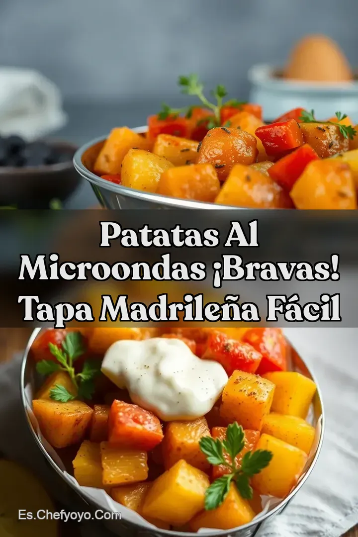Patatas al Microondas &iexcl;Bravas! Tapa Madrile&ntilde;a F&aacute;cil