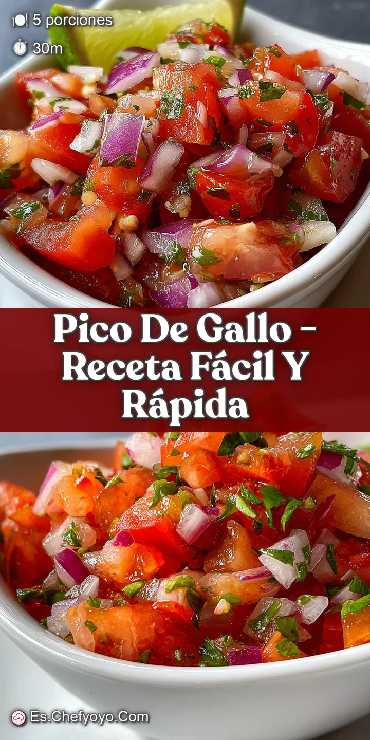 Close-up reveals the vibrant colors and textures of freshly chopped pico de gallo. Juicy tomatoes glisten beside crisp oni...