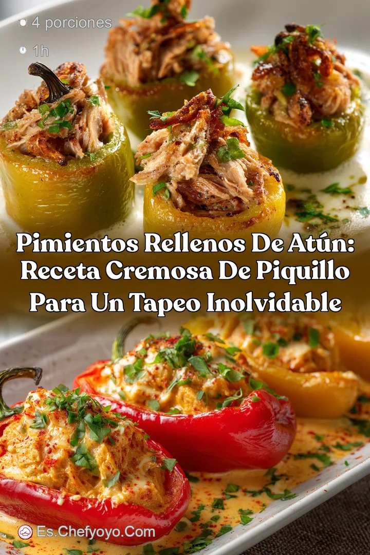 Pimientos rellenos de at&uacute;n: Receta cremosa de Piquillo para un tapeo inolvidable